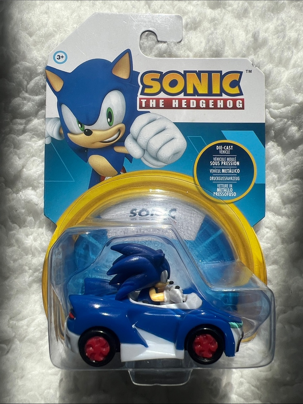 Sonic the Hedgehog Blue Die-Cast Car - Sonic Figure Included - Sega